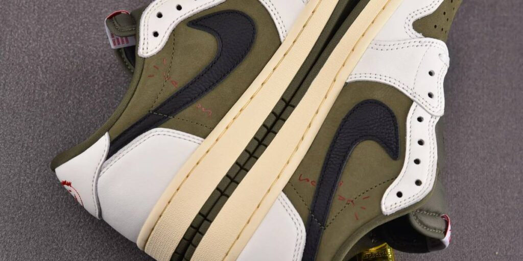 aaa quality travis scott jordan 1 low medium olive replica