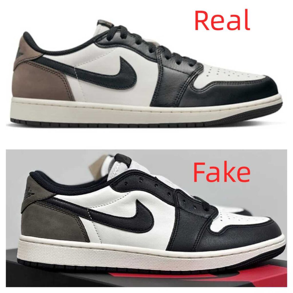 jordan 1 low mocha fake vs real