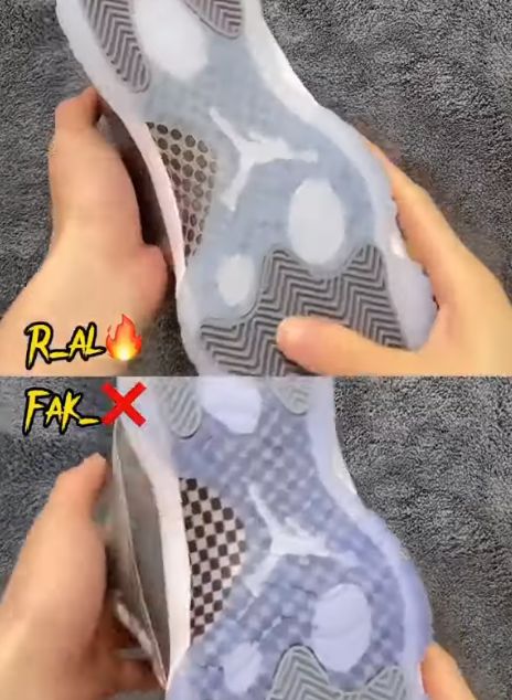 fake jordan 11 cool grey vs real 1