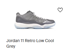 jordan 11 low cool grey