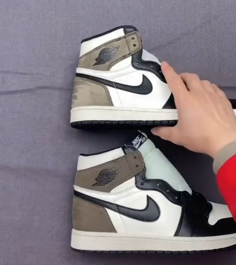 spot fake jordan 1 high mocha