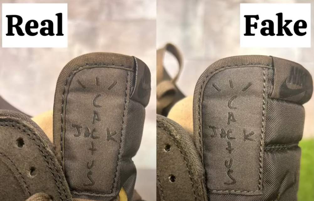 fake travis scott jordan 1 velvet brown vs real 4