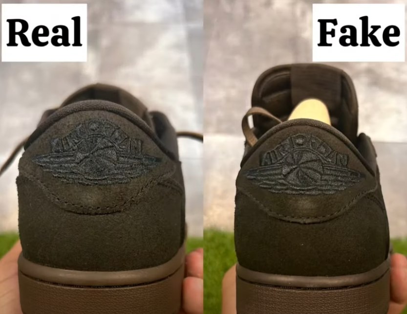 fake travis scott jordan 1 velvet brown vs real 5