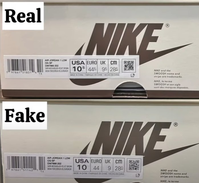 fake travis scott jordan 1 velvet brown vs real 6