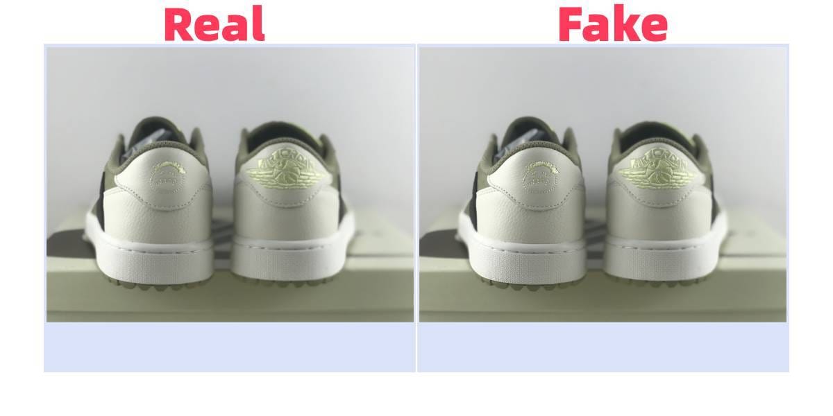 fake travis scott jordan 1 low golf vs real 3