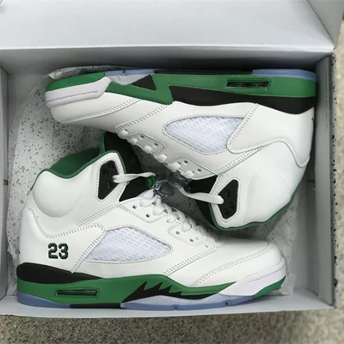 Real Images of Fake Jordan 5 Lucky Green