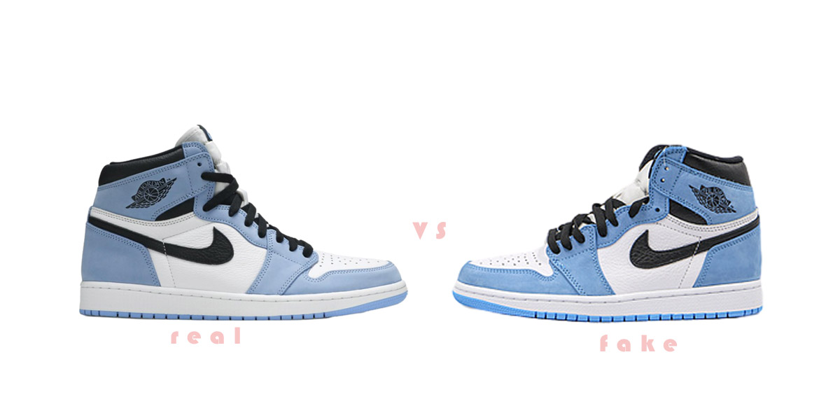 jordan 1 university blue real vs fake