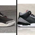 fake jordan 3 black cement vs real