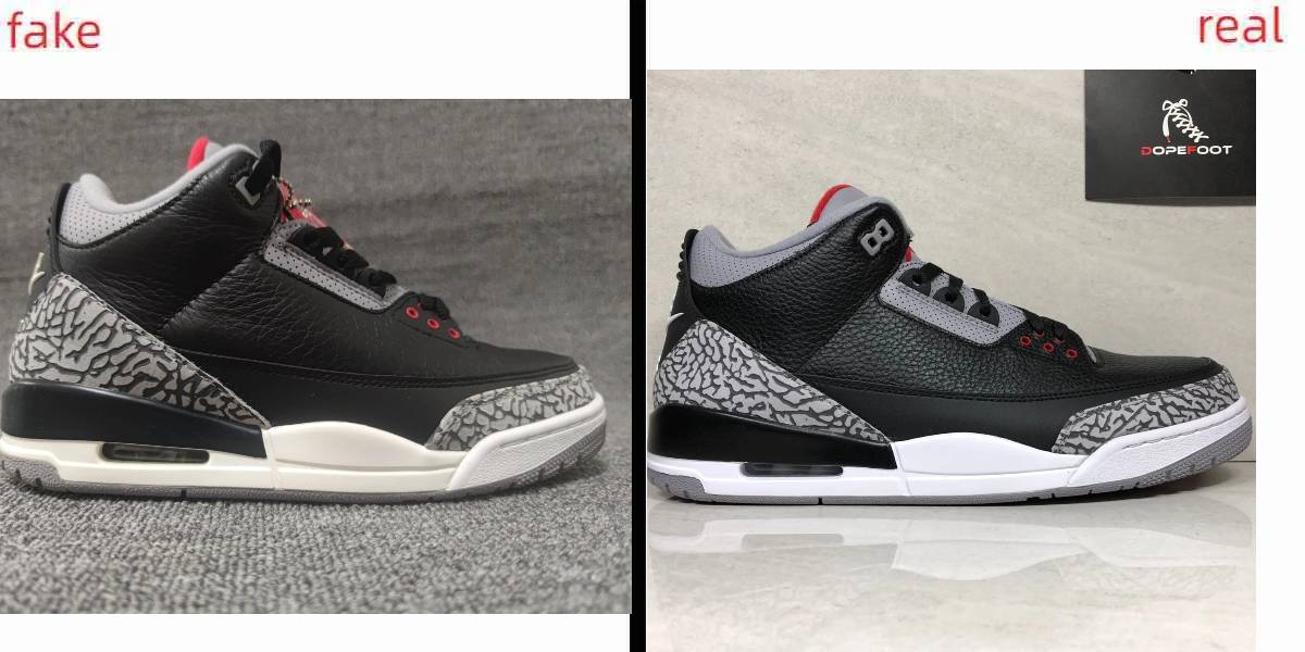 How to Spot Fake Jordan 3 Black Cement (2024 Newest Guide)