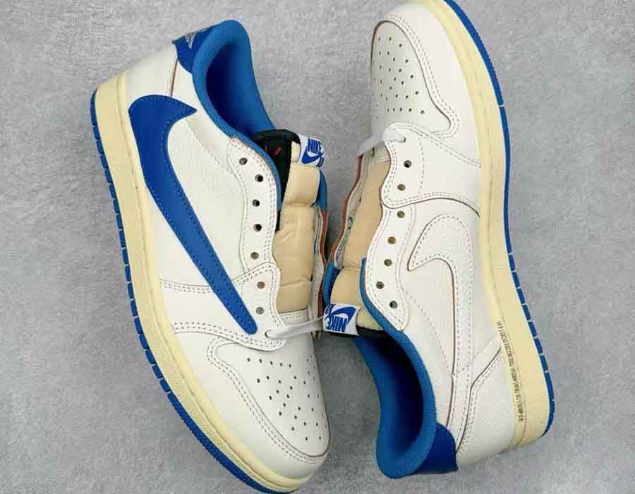 How to Tell Fake Travis Scott Jordan 1 Low Sail Military Blue