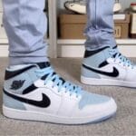 fake Jordan 1 mid ice blue